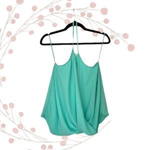 Abbeline Mint Green Wrap Halter Top, Size Medium NWOT